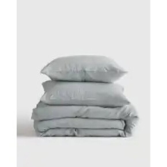 Quince 100% European Linen Duvet Cover 2PC Set Color Mist Size Twin -NEW- - Picture 6 of 7